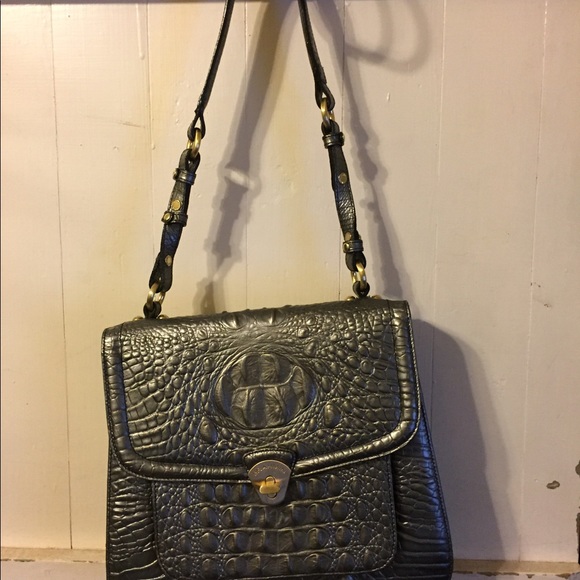 Handbags - Brahmin Gunite Gray Shoulder Bag